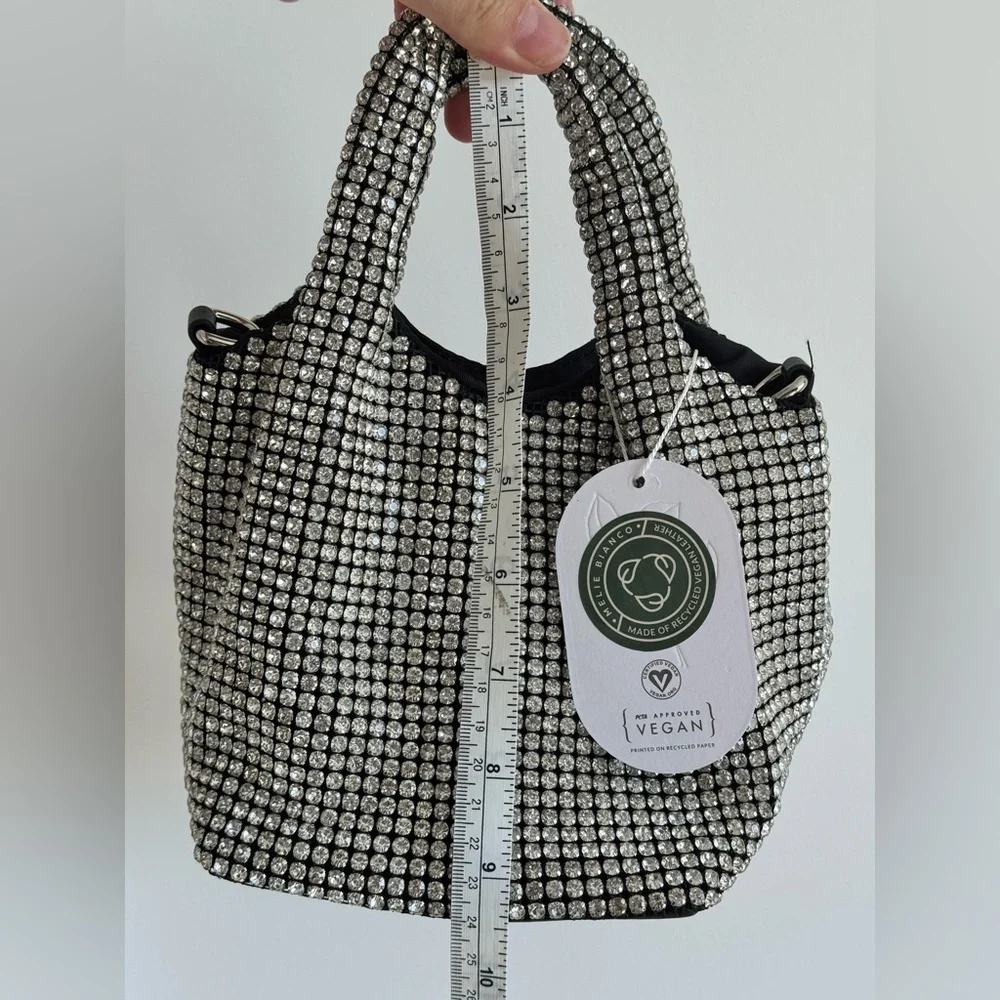 Melie Bianco Thea small Crystal small top‎ handle bag